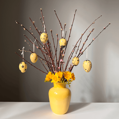 Set de huevos de Pascua con jarrón 7 piezas HB 726B 726 | Decoro 999
